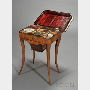 Biedermeier Maple Sewing Table