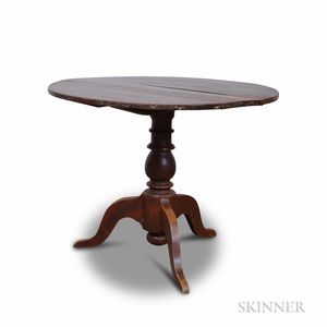 Country Brown-painted Tilt-top Tea Table