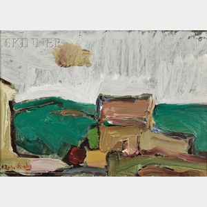 Moshe Rosenthalis (Israeli, 1922-2008) Abstract Landscape