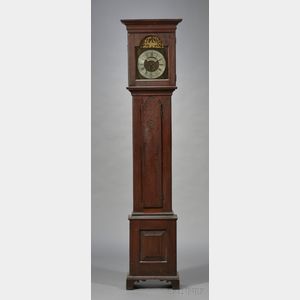 Walnut Carved Tall Case Clock