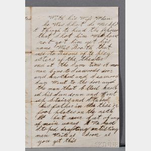 Lincoln Assassination, Letters.