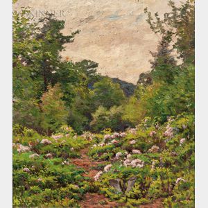 Jonas Joseph LaValley (American, 1858-1930) Field of Mountain Laurel