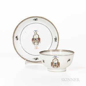 Society of the Cincinnati Export Porcelain Tea Bowl and Saucer