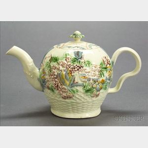Greatbatch-type Lead Glazed Creamware Teapot and Cover