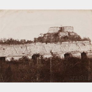 Attributed to Claude-Joseph Désiré Charnay (French, 1828-1915) Palais des Nonnes, Uxmal, Mexico