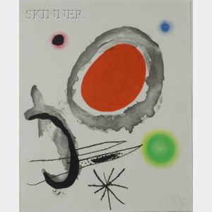 Joan Miro (Spanish, 1893-1983) Oiseau Entre Deux Astres