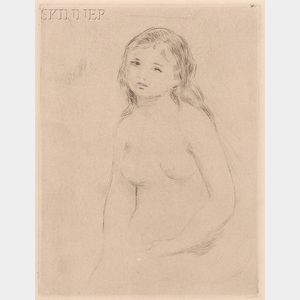 Pierre-Auguste Renoir (French, 1841-1919) Etude pour une baigneuse