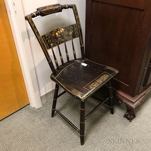 Hitchcock-style Stenciled and Paint-decorated Side Chair