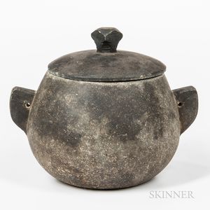 Covered Soapstone Cooking Vessel