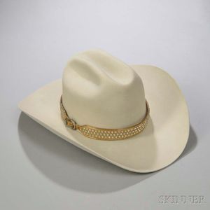 White Felt Nudie Cowboy Hat