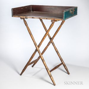 Copper Bar Tray on Stand