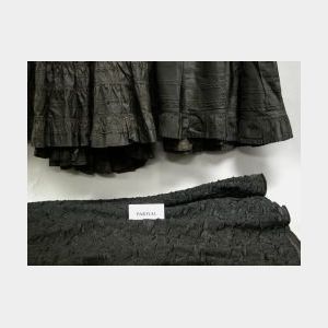 Nine Victorian Assorted Black Petticoats, Skirts and a Blouse.