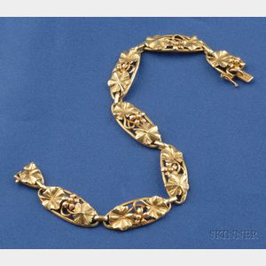 Art Nouveau 18kt Gold Bracelet, France