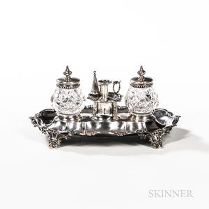 Assembled Victorian Sterling Silver Standish
