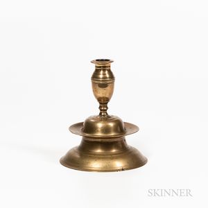 Large Early Brass Candlestick