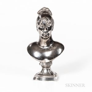 Staffordshire Silver Lustre Bust of a Woman