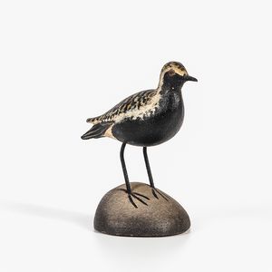 Carved and Painted Miniature Black-bellied Plover
