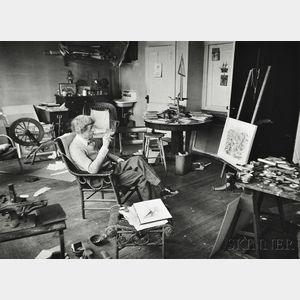 Arthur Rothstein (American, 1915-1985) John Marin in His Studio, Hoboken, New Jersey