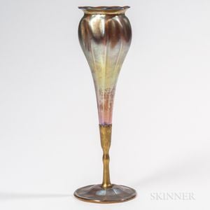 Tiffany Studios Gold Favrile Tulip-form Vase