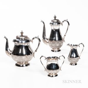 Four-piece Indian Silver Tea Set