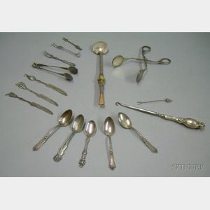 Miscellaneous Group of Mostly Foreign Silver and Silver Plate Flatware