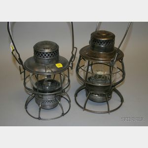 Two B. & O.R.R. Tin Lanterns