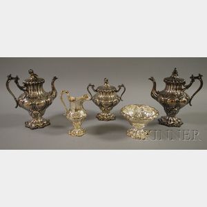 Five-Piece Rogers Silver Plated Tea and Coffee Set.