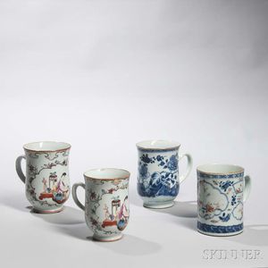 Four Export Porcelain Canns