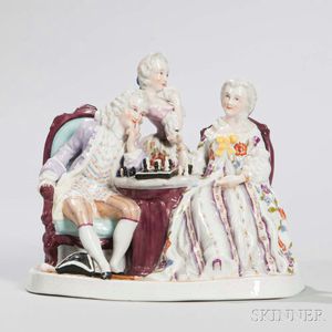 Dresden Polychrome Porcelain Figural Group