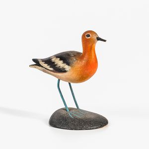 Carved and Painted Miniature Avocet