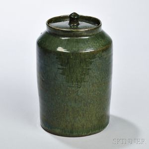 Green-glazed Redware Jar