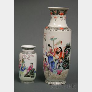 Two Eggshell Porcelain Vases