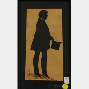 Framed Full-length Silhouette John Winthrop Aged 18
