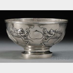 Chinese Export Silver Footed Bowl