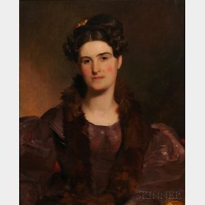 Thomas Sully (American, 1783-1872) Portrait of Mrs. William Brown (Miss Deborah Norris),1833