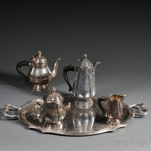 Four-piece Christofle Sterling Silver Tea and Coffee Service