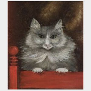 American School, 19th Century A Gray Cat