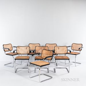 Eight Marcel Breuer (Hungarian/American, 1902-1981) Cesca Armchairs by Stendig
