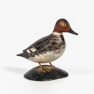 Carved and Painted Miniature Female Common Goldeneye