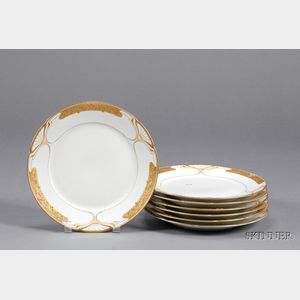 Seven Art Nouveau Style KPM Porcelain Plates
