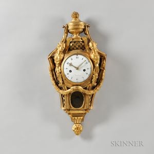Baudoin Gilt-brass Cartel Wall Clock