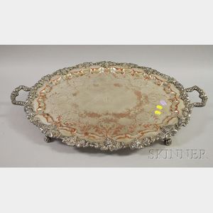 Sheffield Silver Plated Two-Handled Tray