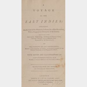(East Indies, Travel),Paulinus a Sancto Bartholomaeo (1748-1806)