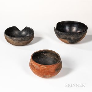 Three Prehistoric Pottery Bowls