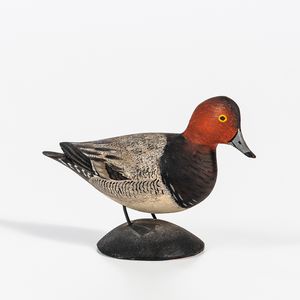 Carved and Painted Miniature Redhead Duck