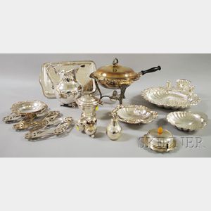 Approximately Sixteen Silver Plated Serving Items