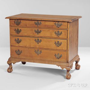 Carved Birch Chest of Drawers
