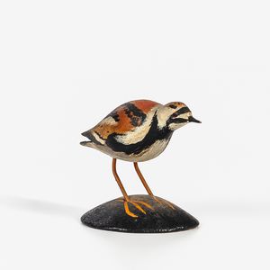Carved and Painted Miniature Ruddy Turnstone