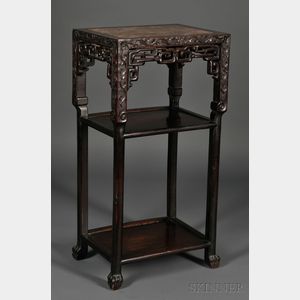 Carved Rosewood Export Stand