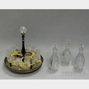 Glass Cordial Set on Stand